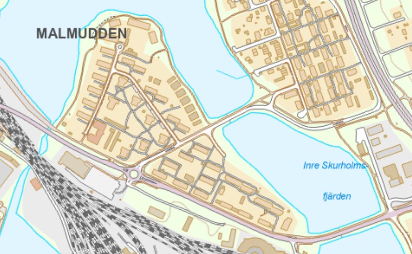 Karta som visar var den nya Hertsökolan byggs